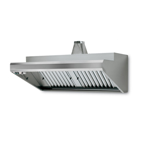 CAPPA 100 A PARETE COMPLETA DI MOTORE ASPIRANTE REGOLATORE DI VELOCITA E LAMPADA CM 100 X 72 X 50 (H)