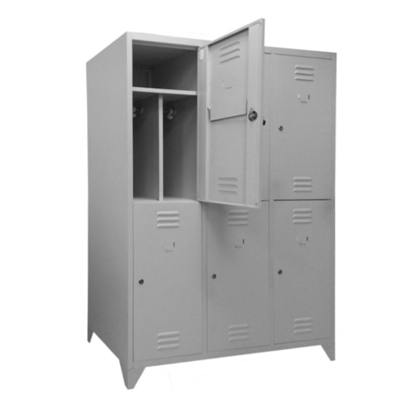 ARMADIO CON VANI SOVRAPPOSTI SPORCO-PULITO CM 120 X 50 X 180 (H)