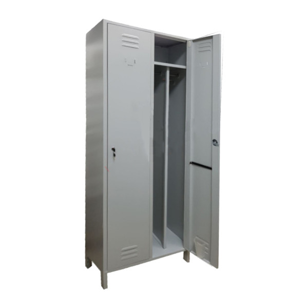 ARMADIETTO SPOGLIATOIO IN METALLO A 2 POSTI CON DIVISORIO CM 68 X 34 X 180 (H)
