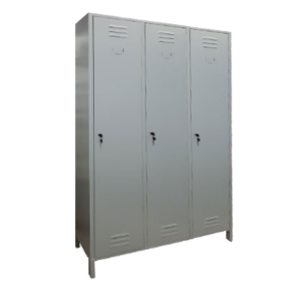 ARMADIETTO SPOGLIATOIO IN METALLO A 3 POSTI CM. 101 X 34 X 180 (H)