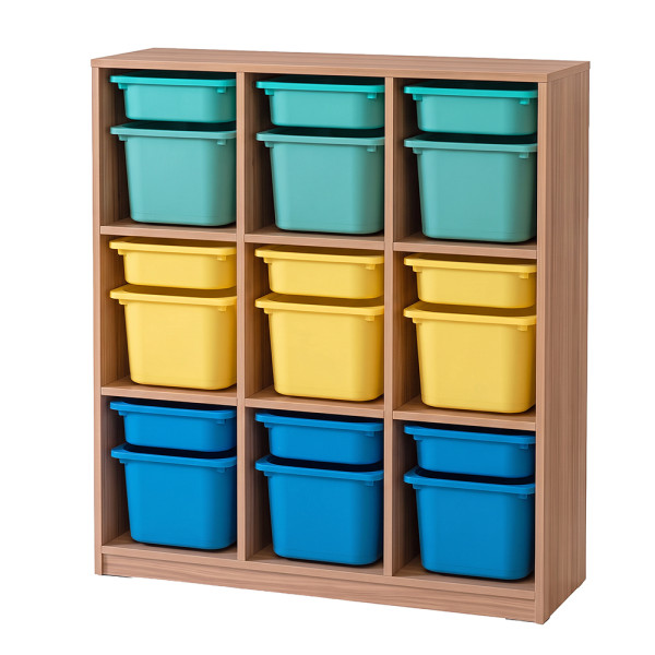 MOBILE BASSO A GIORNO 9 CASELLE CON DOPPIE VASCHETTE CM 99X40X124 (H)