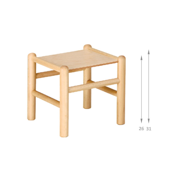 SEDIA SGABELLO HAPPY IN LEGNO DI FAGGIO H SEDUTA DA 26 E 31