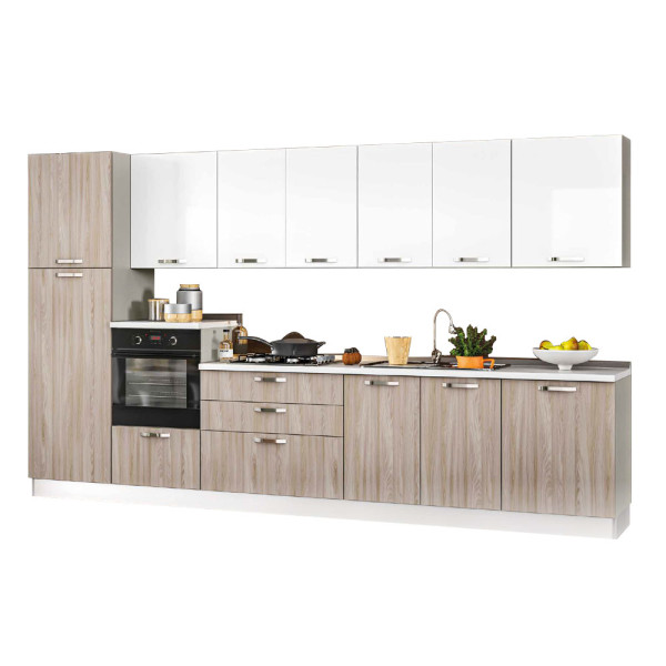 CUCINA BASIC 360 CON COLONNA CM 360 X 60 X 216 (H)