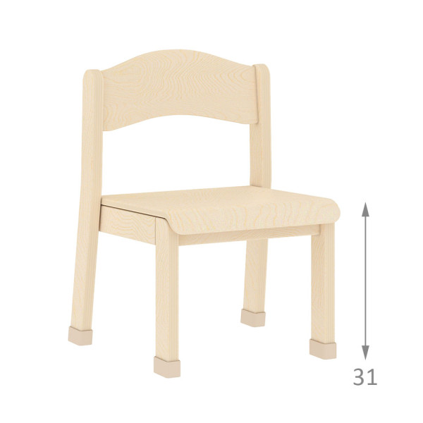 SEDIA BASIC 31 IN LEGNO CM 36 X 34 X 49 (H) SEDUTA DA 31