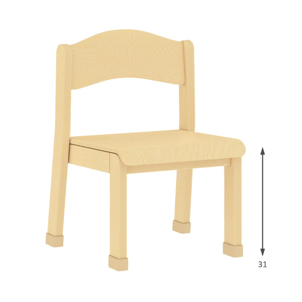 SEDIA BASIC 31 IN LEGNO |DIMENSIONI CM 37X35X58 (H) | ALTEZZA SEDUTA CM 31