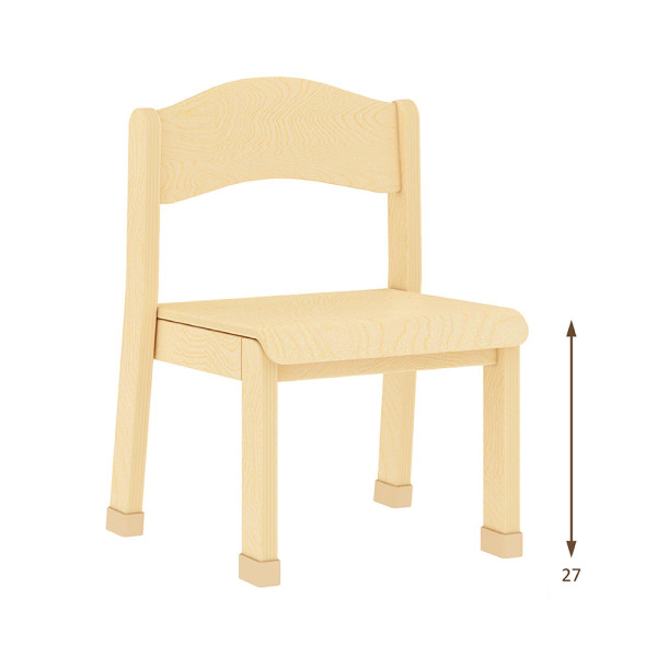 SEDIA BASIC 27 IN LEGNO | DIMENSIONI CM 36,6X34,6X52 (H) |  ALTEZZA SEDUTA CM 27