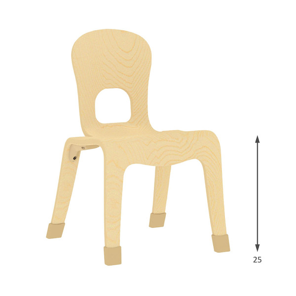 SEDIA CLOUD 31 IN LEGNO | DIMENSIONI CM 38X35,5X55 (H) | ALTEZZA SEDUTA CM 31