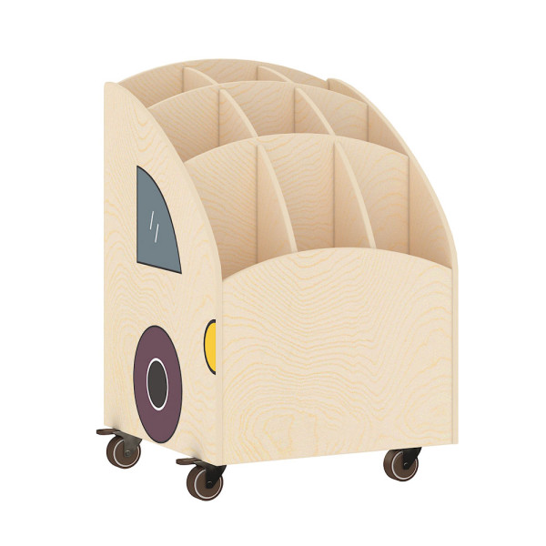 CARRELLO PORTAROTOLI IN LEGNO CM 40 X 40 X 58 (H) CON RUOTE