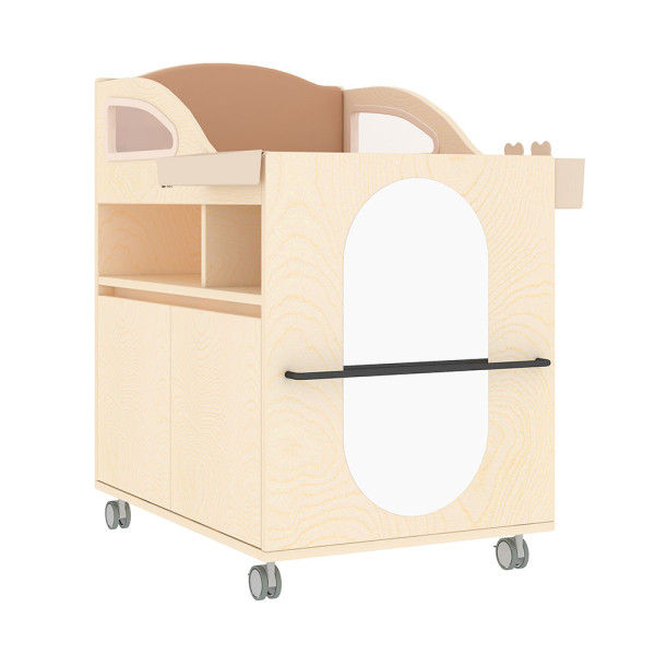 FASCIATOIO MOBILETTO CONTENITORE IN LEGNO CON RUOTE CM 83 X 60 X 100 (H)