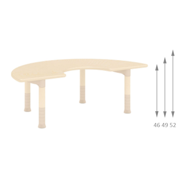 TAVOLO PAPPA TOBY IN LEGNO CM 150 X 75 ALTEZZA REGOLABILE 46 - 49 - 52