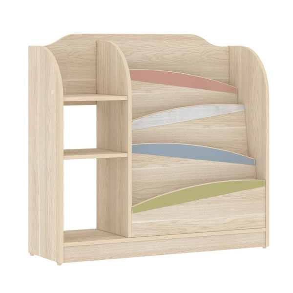 MOBILE LIBRERIA RAINBOW IN LEGNO CON COLONNINA GIORNO CM 90 X 30 X 85 (H)
