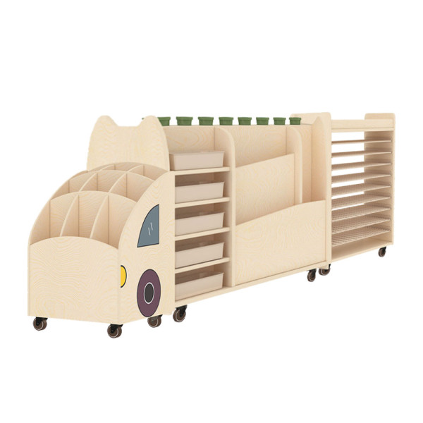 COMPOSIZIONE MONTESSORI PAPER ART CM 181 X 50 X 76 (H) CON RUOTE
