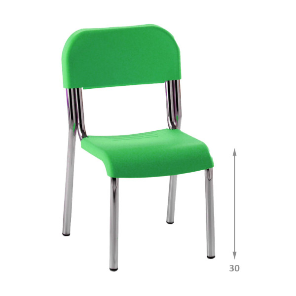 SEDIA IMPILABILE IN POLIETILENE SEDUTA 30 CM 38 X 40 X 58 (H) IGNIFUGA CL1