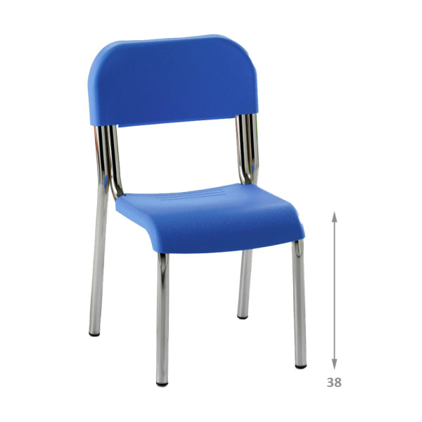 SEDIA IMPILABILE IN POLIETILENE SEDUTA 38 CM 42,5 X 48,5 X 73 (H) IGNIFUGA CL1