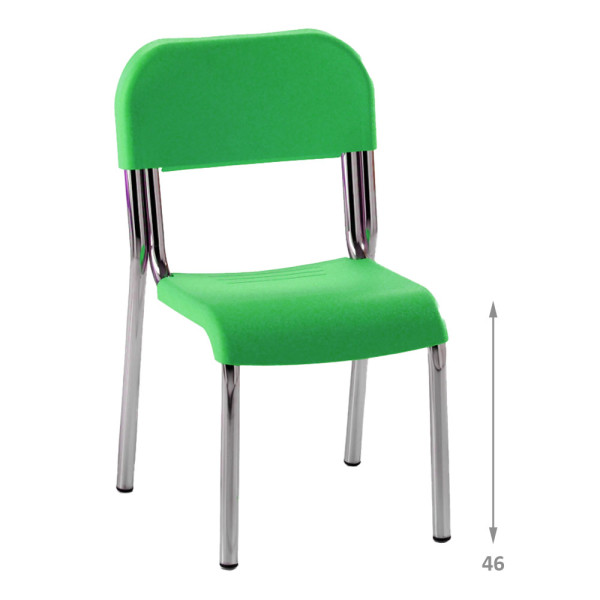 SEDIA CC IMPILABILE IN POLIETILENE SEDUTA 46 CM 46 X 51,5 X 83 (H) IGNIFUGA CL1