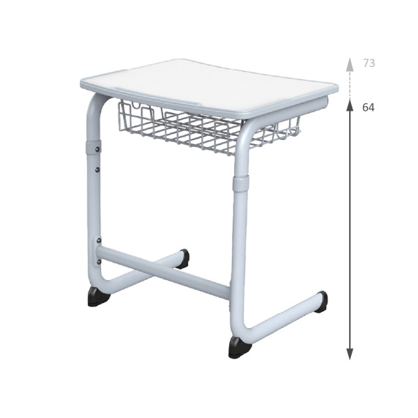 BANCHETTO CON GRIGLIA SOTTOBANCO E  ALTEZZA REGOLABILE | DIMENSIONE PIANO CM 60X47 | ALTEZZA PIANO CM 64-73