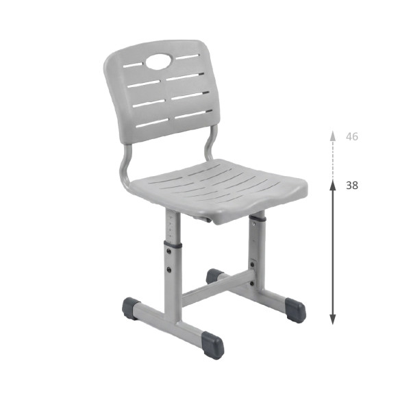 SEDIA GRID B ALTEZZA REGOLABILE YU | DIMENSIONE SEDUTA CM 41X35 | ALTEZZA SEDUTA CM 38-46