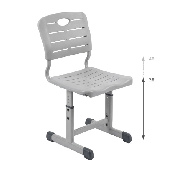 SEDIA GRID A ALTEZZA REGOLABILE YU | DIMENSIONE SEDUTA CM 41X35 | ALTEZZA SEDUTA CM 38-48
