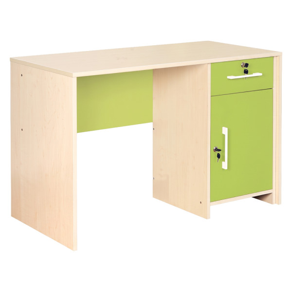 CATTEDRA VERDE CON CASSETTO E ANTA CON SERRATURA CM 120X60X77 (H)