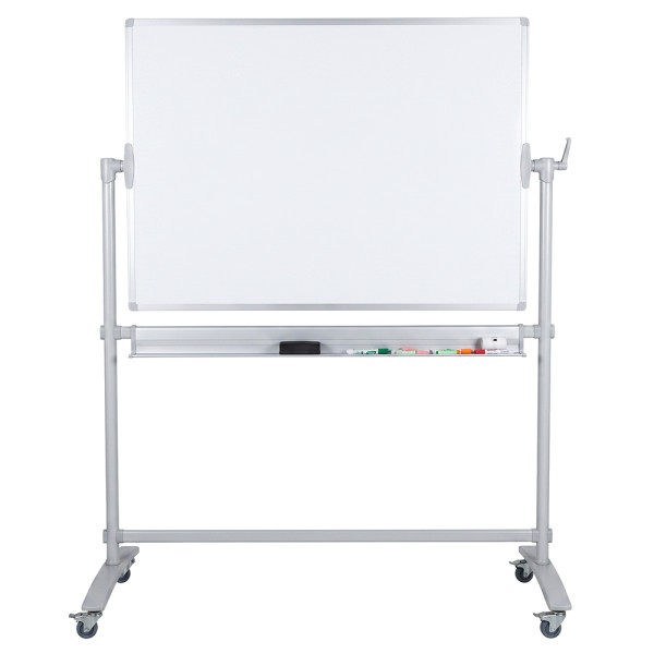 LAVAGNA MAGNETICA BIANCA DOPPIA CON CARRELLO YU CM 120x90X180 (H)