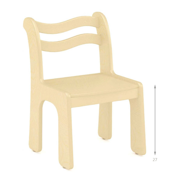 SEDIA ONDA IN LEGNO CM 29 X 34,5 X 47 (H) SEDUTA DA 27