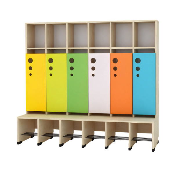 MOBILE SPOGLIATOIO RAINBOW 6 ANTE CON PANCA E CM 151X50X136 (H)
