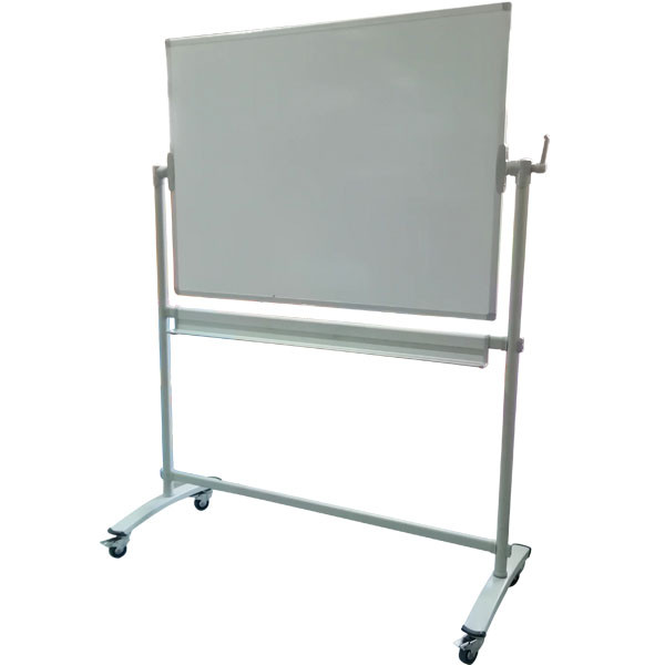 LAVAGNA MAGNETICA BIANCA DOPPIA CON CARRELLO YU CM. 120x90X180 (h)