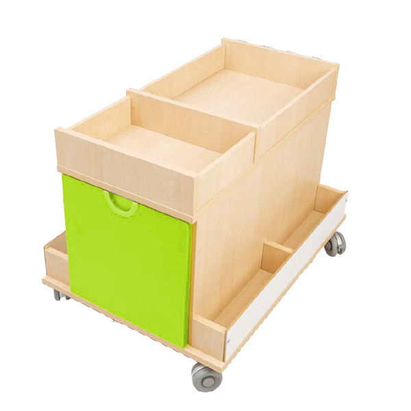 MOBILE CARRELLO ARTE CON RUOTE E CASSETTI CM 59 X 77 X 58 (H)