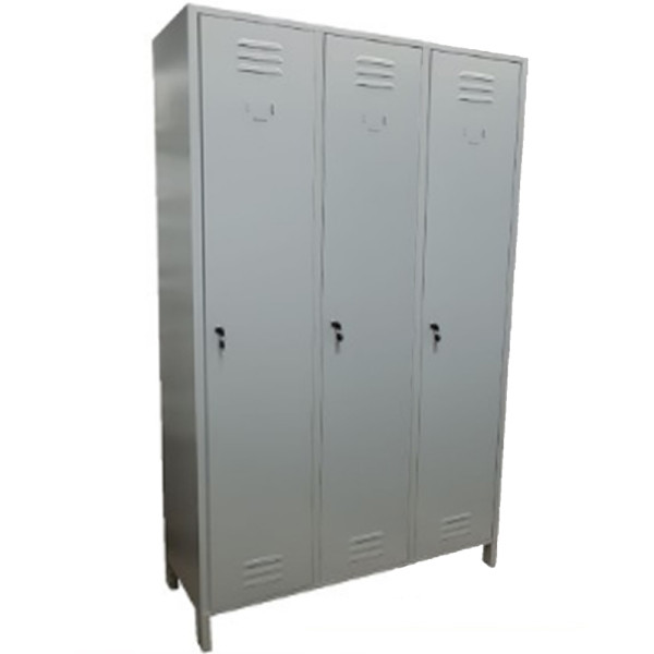 ARMADIETTO SPOGLIATOIO IN METALLO A 3 POSTI CM. 101 X 34 X 180 (H)