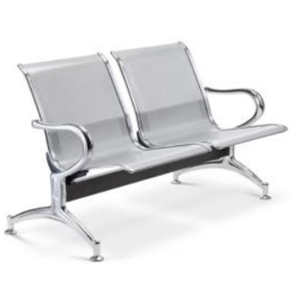 PANCA ATTESA IN METALLO A 2 POSTI DIM CM. 124 X 65 X 80 (H)