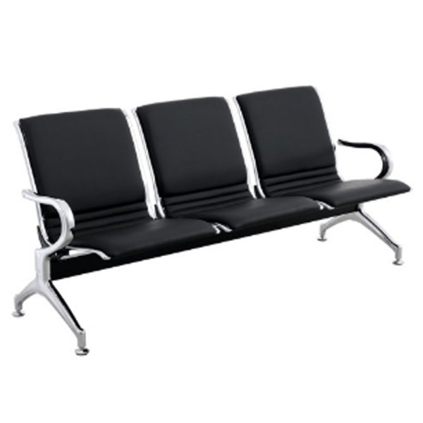 PANCA ATTESA IN METALLO A 3 POSTI CON CUSCINO INTERNO  DIM CM. 178 X 65 X 80 (H)