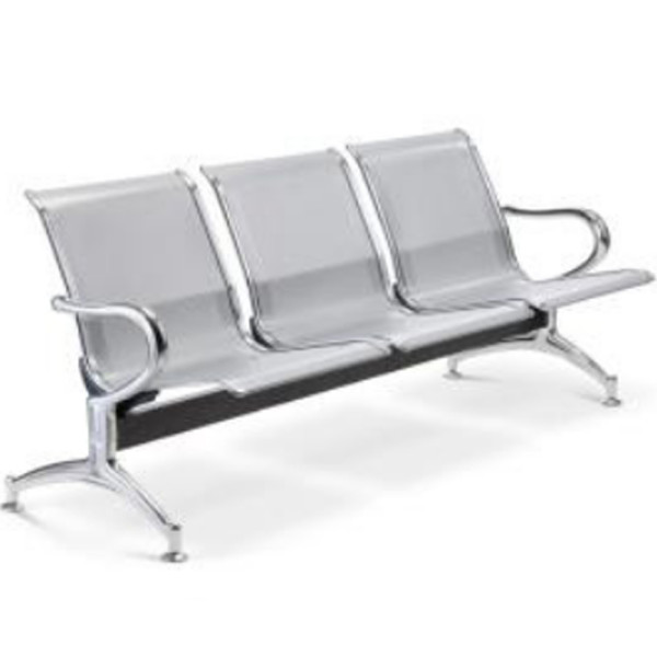 PANCA ATTESA IN METALLO A 3 POSTI DIM CM. 178 X 65 X 80 (H)