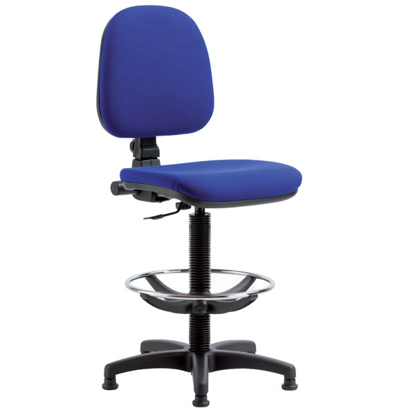 SEDIA SGABELLO ERGONOMICA CON POGGIAPIEDI CM. 57 X 60 X 104-119 (H)