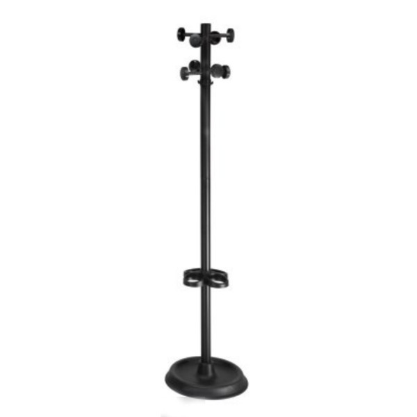 APPENDIABITI DA PAVIMENTO NERO CON 6 GANCI CM 40x178 (H)