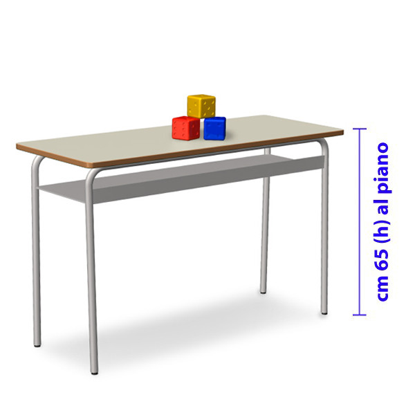 BANCO BIPOSTO CON SOTTOPIANO SENZA POGGIAPIEDI 64 CM. 120x50x64 (H)