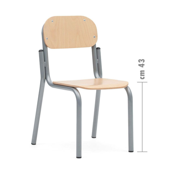 SEDIA ALLIEVI IN FAGGIO DA 43 CM 36 X 36 X 43 (HS)