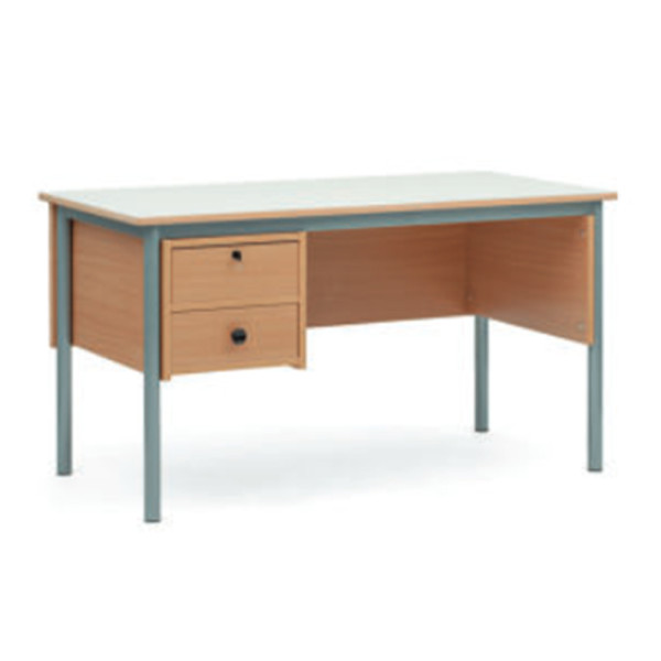 CATTEDRA CON CASSETTIERA DOPPIO CASSETTO CM 140 X 70 X 76 (H)