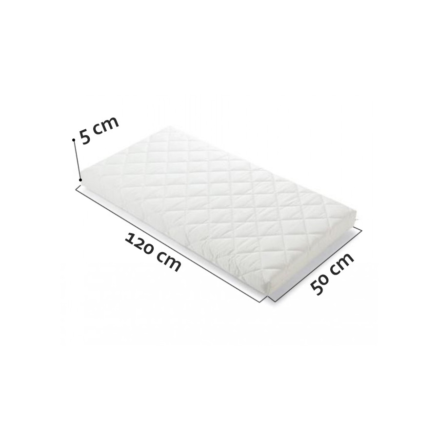 MATERASSINO IN SPUGNA TRAPUNTATO IN COTONE CM. 120x50X5 (SP) PER ARD377