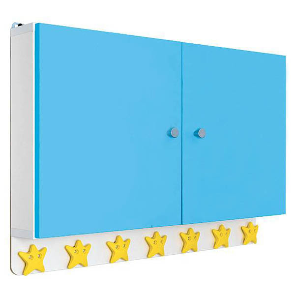 MOBILE PENSILE PORTASPAZZOLINI CON APPENDINI CM. 80 X 12 X 55 (H)
