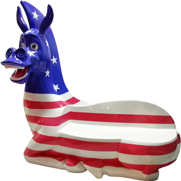 PANCHINA ZEBRA AMERICA IN RESINA DIM CM. 160 X 80 X 170 (H)