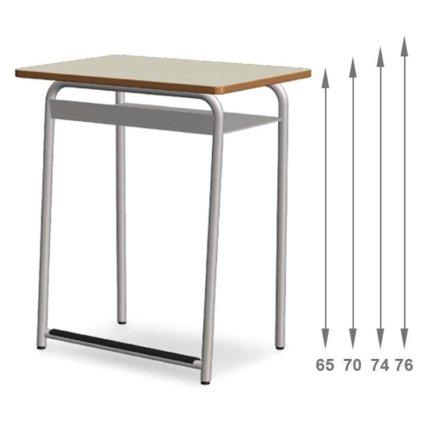 BANCO MONOPOSTO CON POGGIAPIEDE E SOTTOPIANO CM 70x50