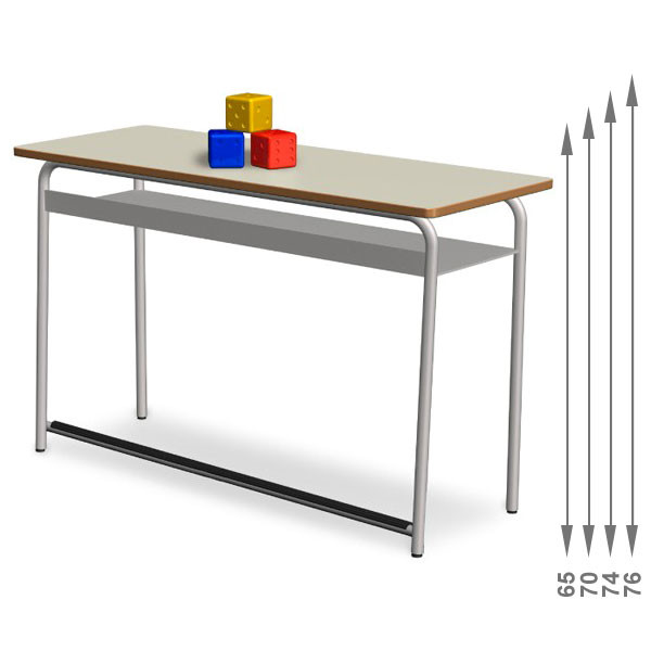 BANCO BIPOSTO CON POGGIAPIEDE E SOTTOPIANO CM 120 X 50