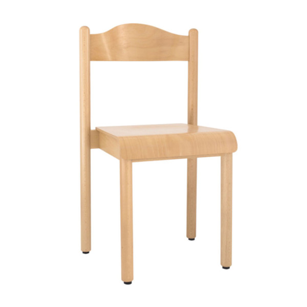 SEDIA BASIC IMPILABILE IN LEGNO DI FAGGIO H SEDUTA DA 26 A 46