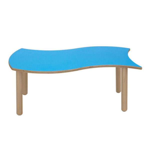 TAVOLO ROUND ONDA DX  IN BETULLA E FAGGIO H PIANO DA 40 A 76 DIM: 120X65