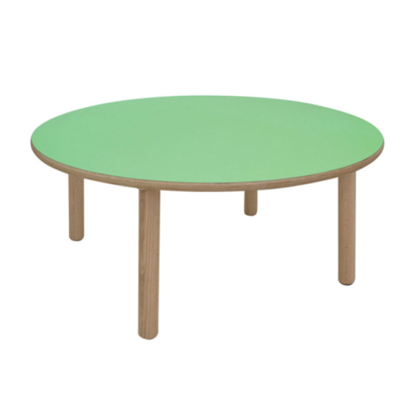 TAVOLO ROUND ONDA TONDO IN BETULLA E FAGGIO H PIANO DA 40 A 76 DIAMETRO 120