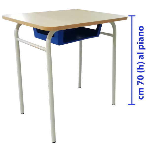 BANCO MONOPOSTO CON SOTTOPIANO IN PLASTICA 70 CM. 70x50x70 (H)