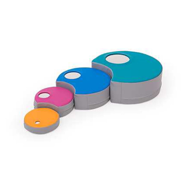 SET 4 POUF SOFT PACMAN CON SPECCHIO NVDIM: cm 160 x 60 x 20 (h)