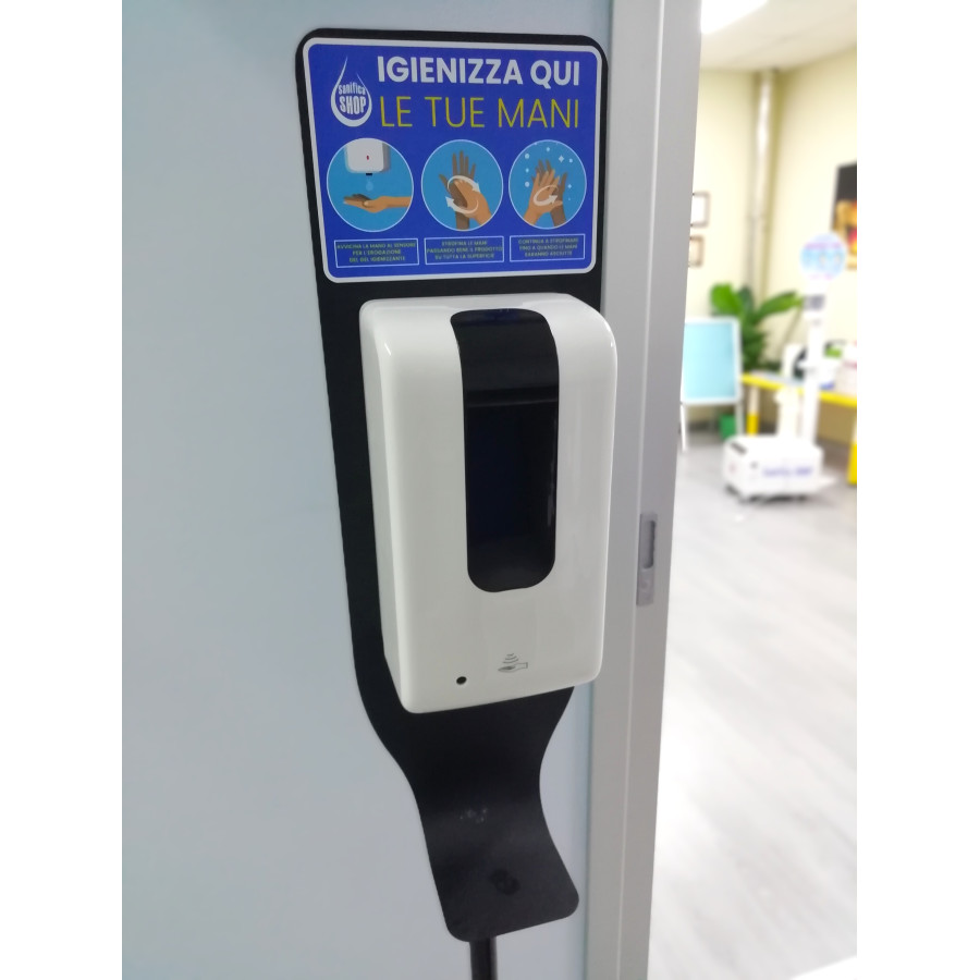 DISPENSER AUTOMATICO PER IGIENIZZANTE GEL E LIQUIDIflacone da 1200 ml o sacca da 1000 ml