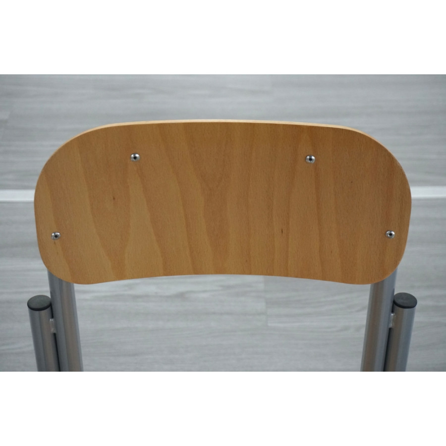 SEDIA ALLIEVI IN FAGGIO H SEDUTA DA 38 A 43 CM PIANO 36 X 36