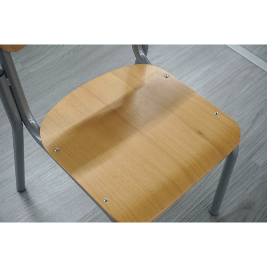 SEDIA ALLIEVI IN FAGGIO H SEDUTA DA 38 A 43 CM PIANO 36 X 36